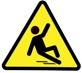 Danger of slipping sign